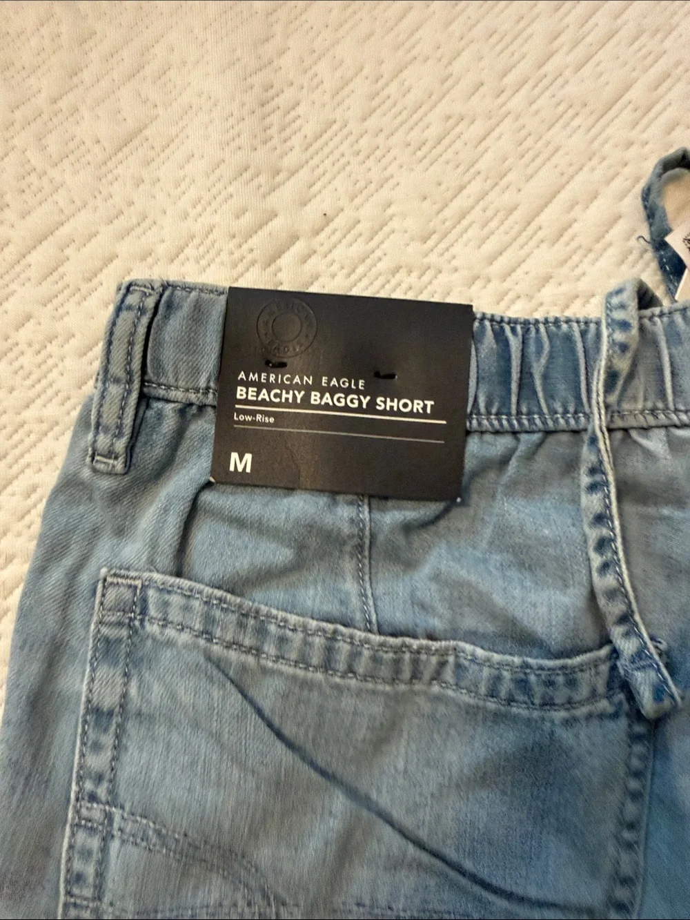 American Eagle Outfitters Light Blue baggy, baggy, jeans, shorts, low rise M NWT